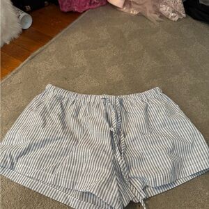 Blue Striped Women's Shorts. Never Worn.